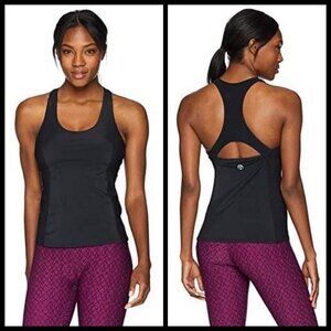 💕TRINA TURK💕 Sports Athletic Racerback Tank Top with Built in Bra Aqua XL NWT